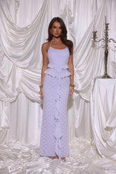 Aurora Serenade Halter Maxi Dress Lilac