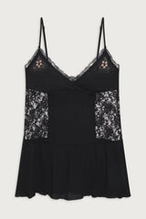 Donna Embroidered Mini Dress Black