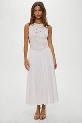 Soleil Backless Embroidered Midi Dress Sleepy Angel