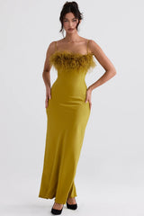 chartreuse maxi dress
