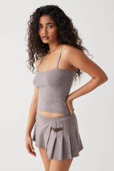 Carver Cloud Knit Pleated Skort Dark Pearl