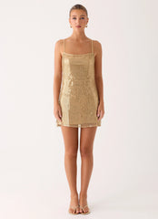 Kaitlin Mini Dress Gold