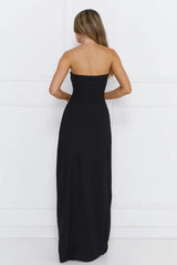 Dazzling Desires Strapless Maxi Dress Black