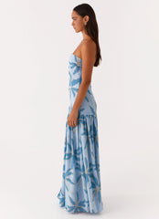 Eden Strapless Maxi Dress Opulent Blue
