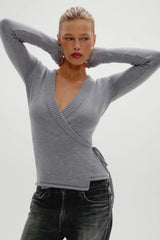 Angel Baby Wrap Knit Sweater Cloud Cover