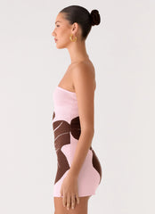 Kader Strapless Knit Mini Dress Espresso Meadow
