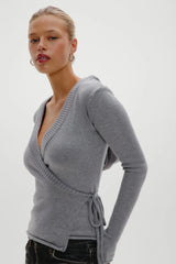 Angel Baby Wrap Knit Sweater Cloud Cover