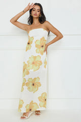 Sunlights Embrace Strapless Maxi Dress Yellow