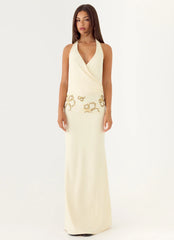 Sandrine Beaded Maxi Dress Yellow