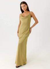 Darius Maxi Dress Green Olive