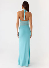 Last Sequence Maxi Dress Aqua Blue