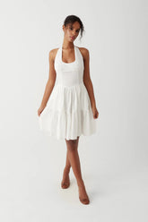 Tulsa Halter Midi Dress White