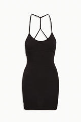 x JENNIE Carla Cotton Mini Dress Black