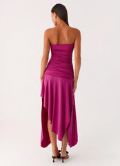 Ora Strapless Maxi Dress Fuchsia