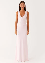 Cherry Sky Maxi Dress Baby Pink