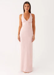 Desi Halterneck Maxi Dress Pink