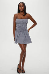 Coast Cotton Gingham Mini Dress Cottage Tile