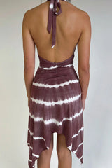 Claudia Halter Tie Dye Dress Taro Tie Dye