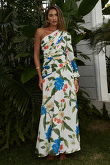 FLORIA MAXI DRESS WHITE FLORAL