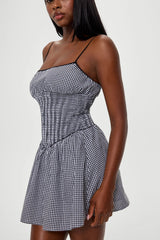 Coast Cotton Gingham Mini Dress Cottage Tile