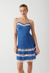 Tennessee Satin Midi Dress Sailor Dot