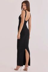 black bandage maxi dress