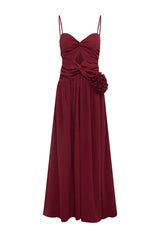 DANIKA SIDE SLIT MAXI DRESS BERRY