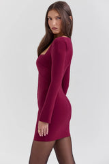 berry bodycon mini dress sale