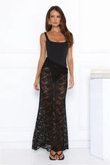 Effortlessly Lace Maxi Dress Black