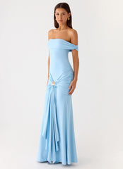 Vee Bardot Maxi Dress Blue