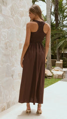 Amira Maxi Dress Chocolate