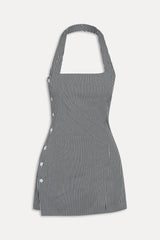 West Cotton Wrap Mini Dress Morning Gingham
