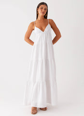Lotty Linen Maxi Dress White