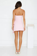 Chic Essence Strapless Mini Dress Pink