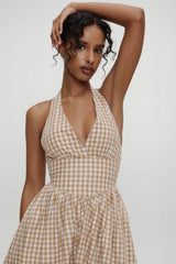 x BELLA HADID Prairie Midi Dress Rodeo Gingham