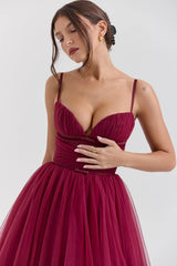 cabernet tulle midi dress sale
