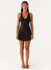 Heavy Hearted Mini Dress Black