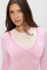 Logan Knit Mini Dress Pink Cloud