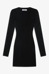 Sweetheart Knit Dress Black