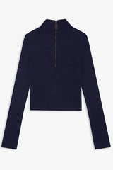 Maverick Cloud Knit Half Zip Sweater Luna Blue