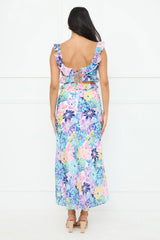 Elegant Mystique Maxi Dress Blue