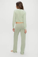 Ela Low Rise Knit Pants Eucalyptus
