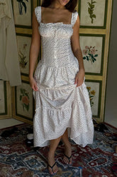 Christabelle Floral Ruffle Maxi Dress Tea Party