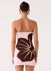 Kader Strapless Knit Mini Dress Espresso Meadow