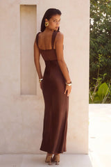 MARGOT MAXI DRESS CHOCOLATE