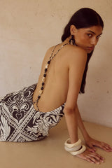 CHANTELLE HALTER MAXI DRESS HAVANNA BLACK