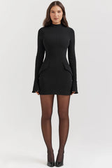 black mini dress
