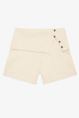 Nolan Cable Cloud Knit Mini Short French Vanilla