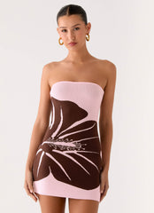 Kader Strapless Knit Mini Dress Espresso Meadow
