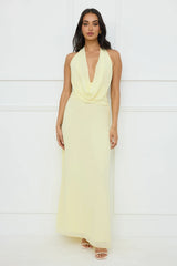 Trixie Halter Maxi Dress Yellow